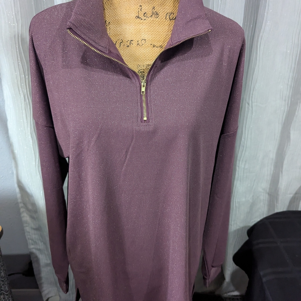 Purple Quarter-Zip Pullover